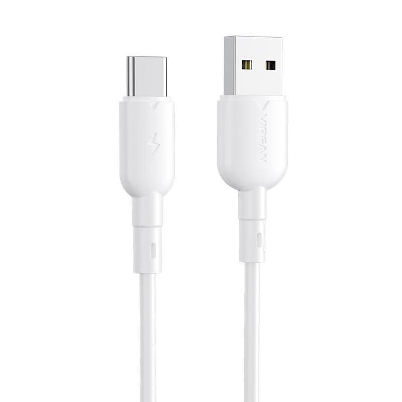 Cablu USB la USB-C VFAN Colorful X11, 3A, 1m (alb)