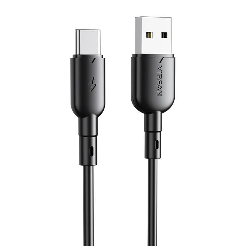 Cablu USB la USB-C VFAN Colorful X11, 3A, 1m (negru)