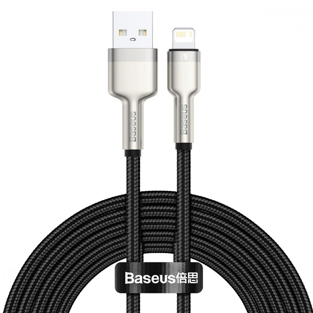 Cablu USB pentru Lightning Baseus Cafule, 2,4A, 2m (negru)