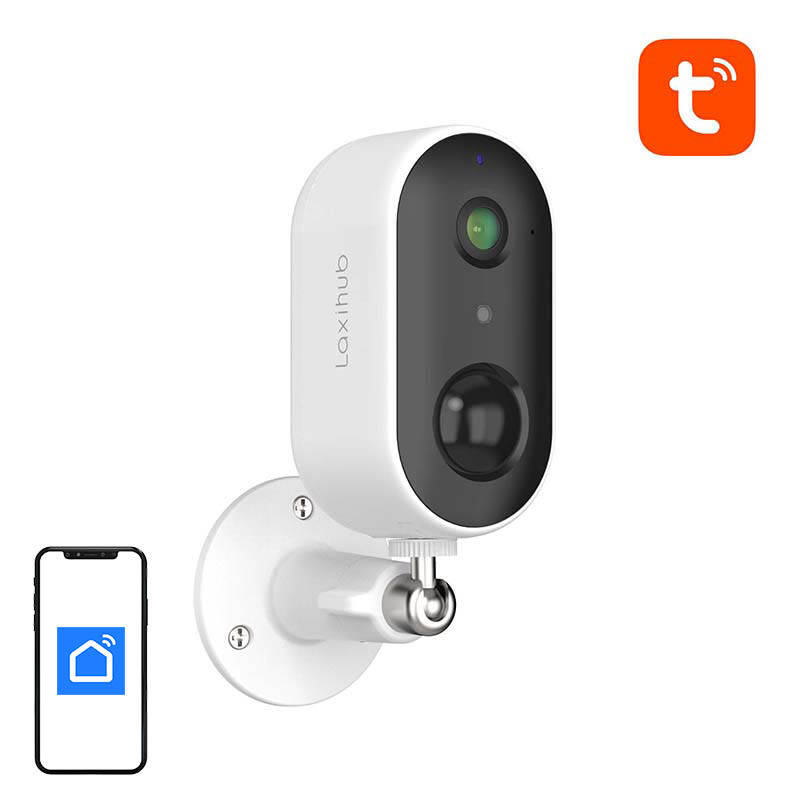 Camera de supraveghere IP wireless Laxihub W1-TY, WiFi, Full HD, cu audio bidirectional, mod de noapte si detectie umana pentru exterior