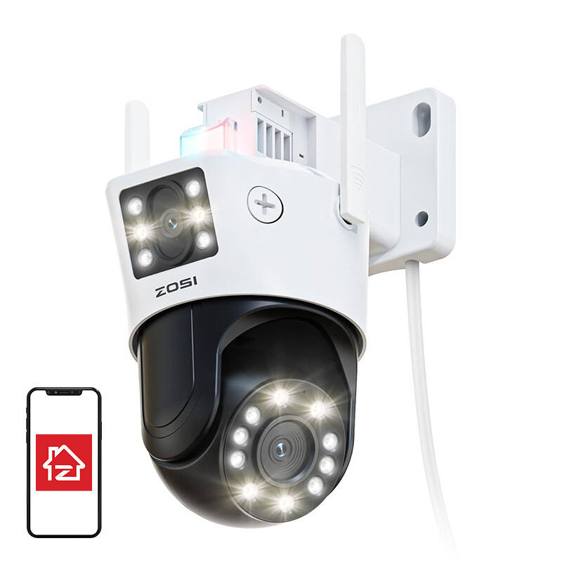 Camera IP pentru exterior ZOSI C298 WiFi Pan Tilt 6MP Dual IP66