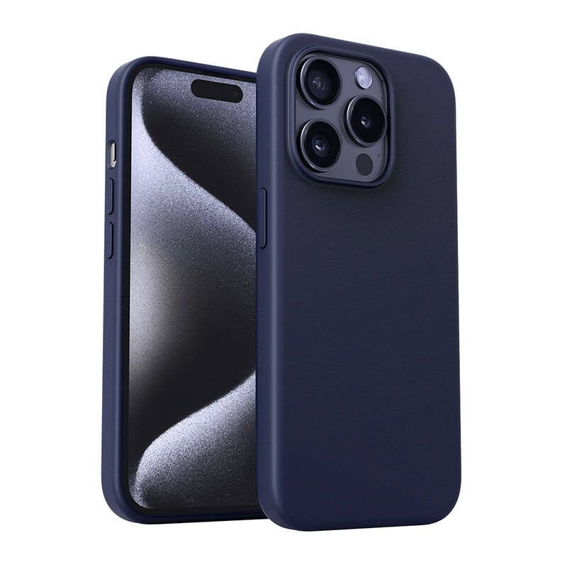 Carcasa Aukey PC-GJ10C pentru iPhone 15 Pro (albastru furtuna)