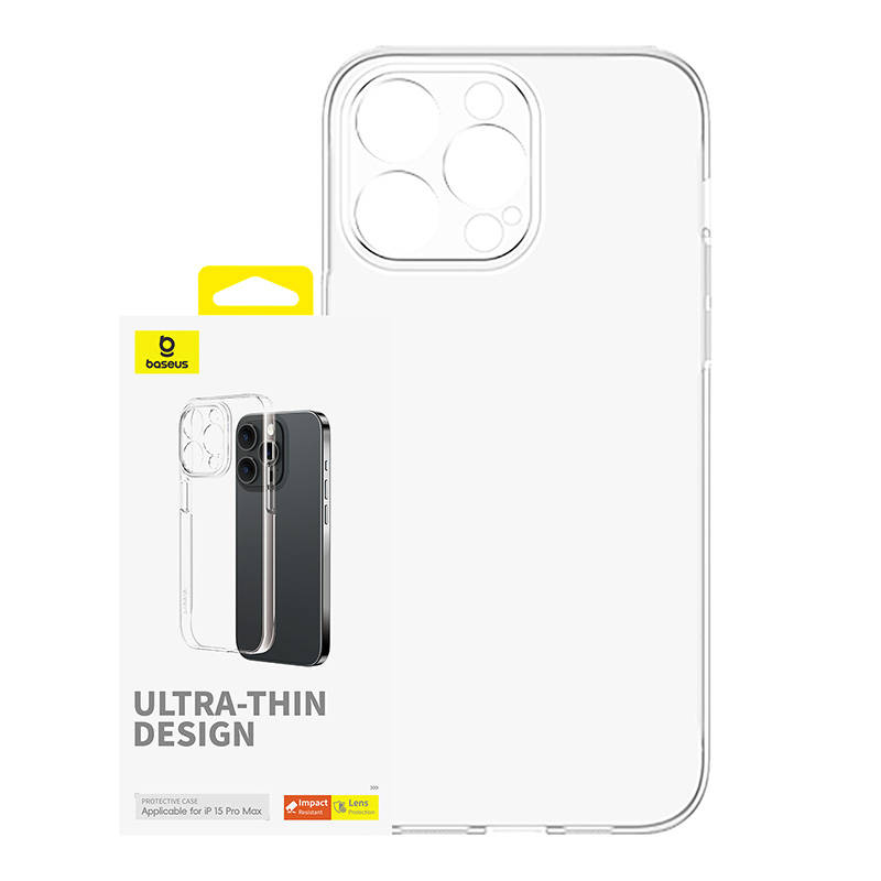 Carcasa de telefon pentru iPhone 15 ProMax Baseus OS-Lucent Series (transparent)