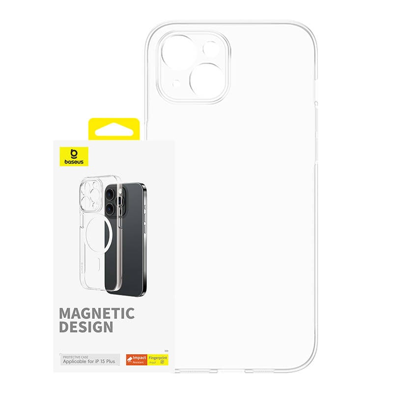 Carcasa magnetica pentru iPhone 15 Plus Baseus OS-Lucent Series (transparent)