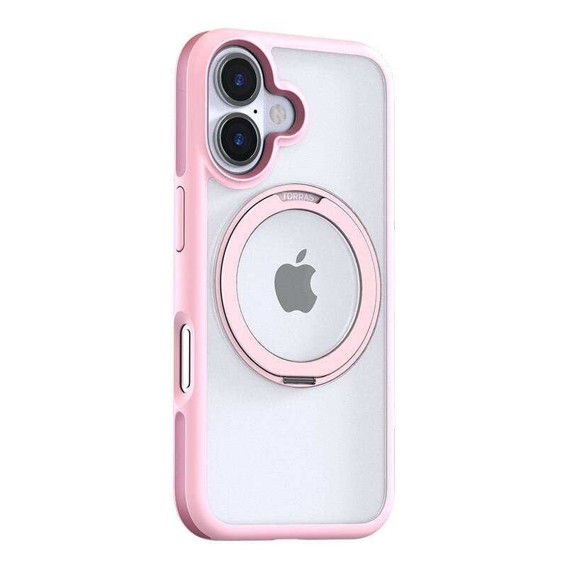 Carcasa Torras Ostand R Fusion pentru iPhone 16 (roz)