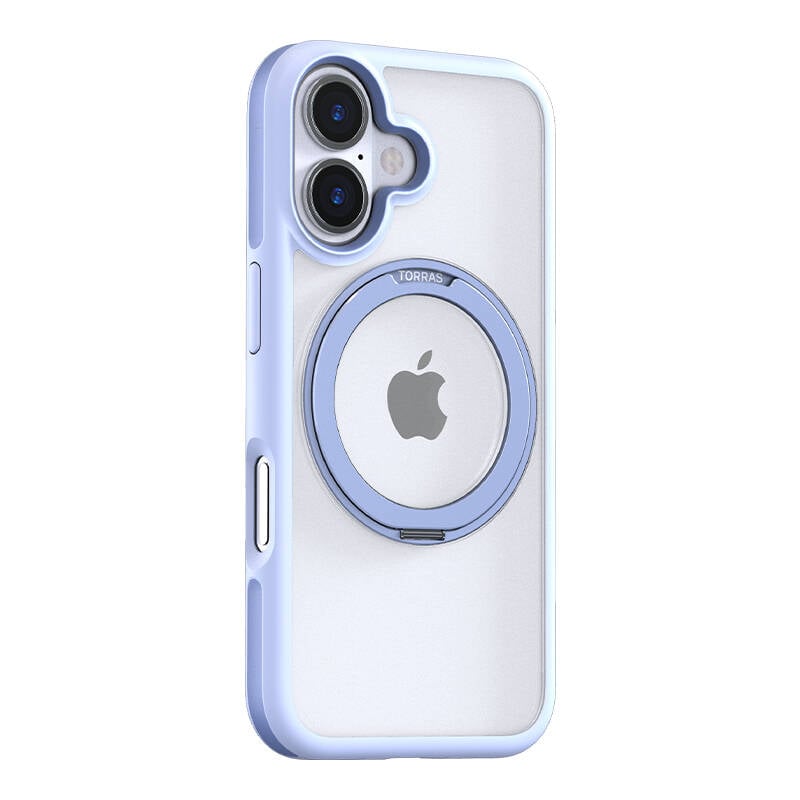 Carcasa Torras Ostand R Fusion Series pentru iPhone 16 (albastru deschis)