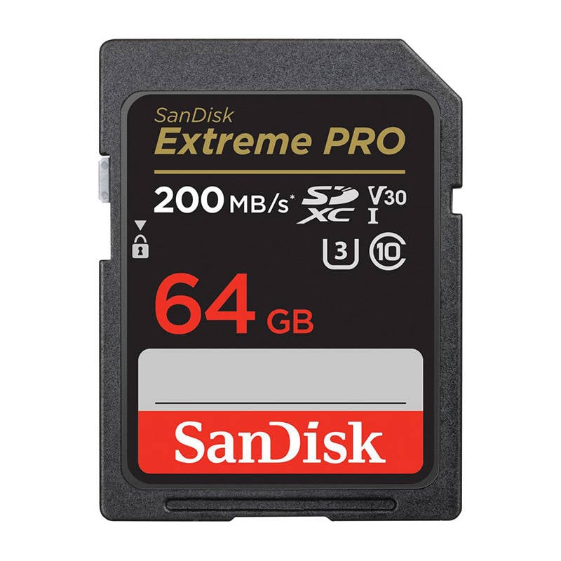 Card de memorie SANDISK EXTREME PRO SDXC 64GB 200 90 MB s UHS-I U3 (SDSDXXU-064G-GN4IN)