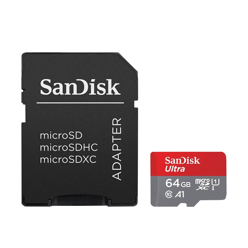 Card de memorie SanDisk ULTRA ANDROID microSDXC 64 GB 140MB s A1 Cl.10 UHS-I + ADAPTATOR