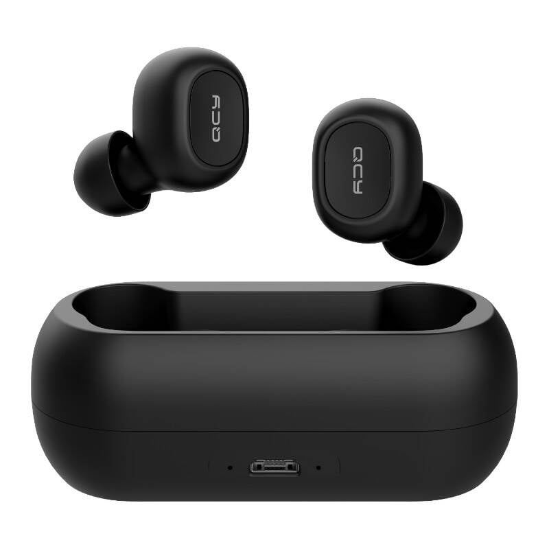 Casti fara fir autp TWS QCY T1C Bluetooth V5.0 (negru)