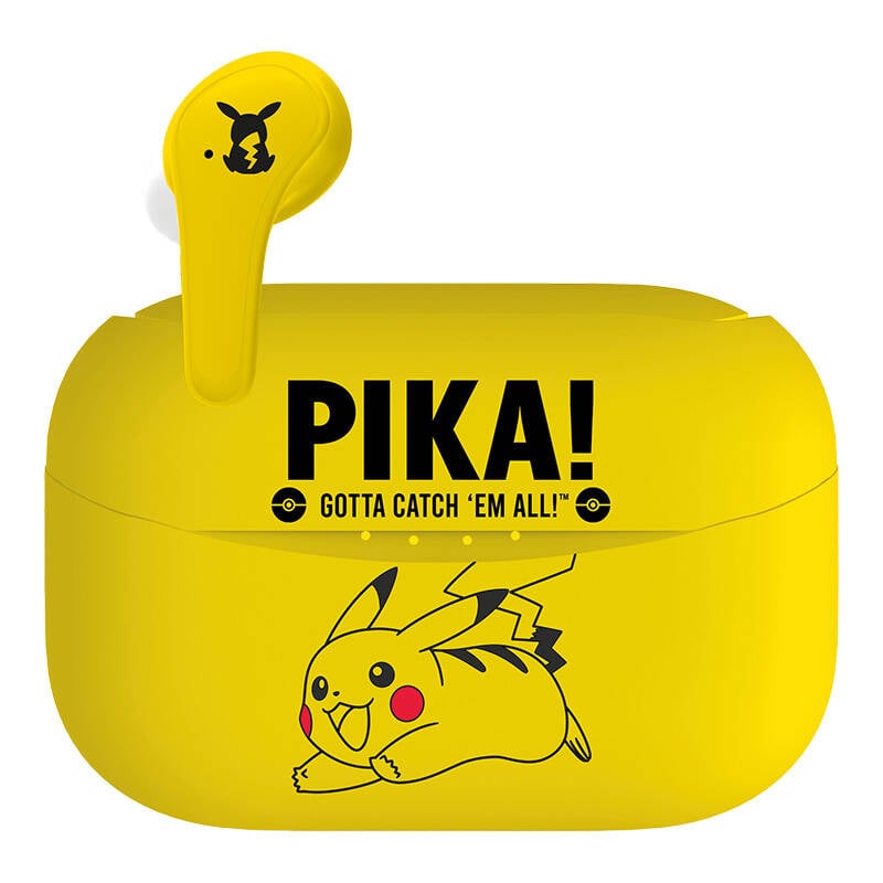 Casti fara fir TWS OTL Pokemon Pikatchu (galben)