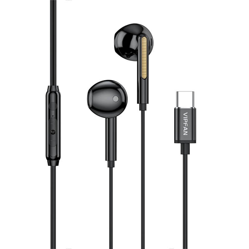 Casti in-ear cu fir VFAN M11, USB-C (negru)