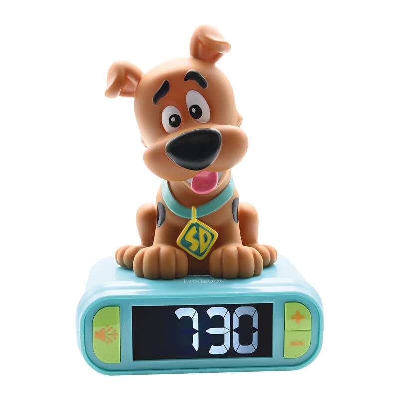 Ceas desteptator digital cu lumina de noapte Scooby Doo 3D Lexibook