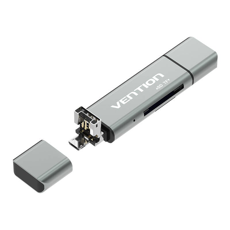 Cititor de carduri multifunctional USB2.0 Vention CCJH0 Gri