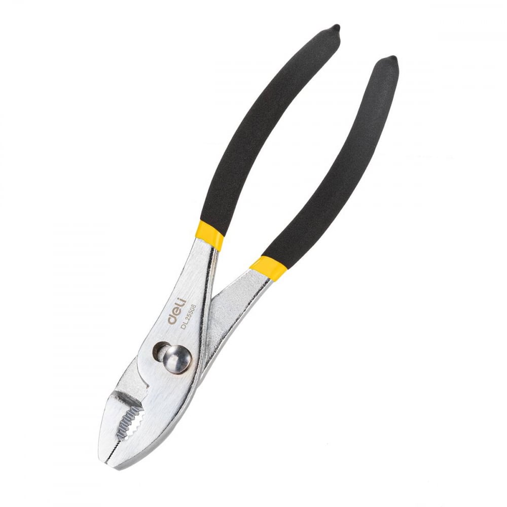 Cleste Deli Tools EDL25508 pentru articulatii glisante - Eficienta si Precizie in Negru si Galben, Ideal pentru Proiectele Tale de Crafting!