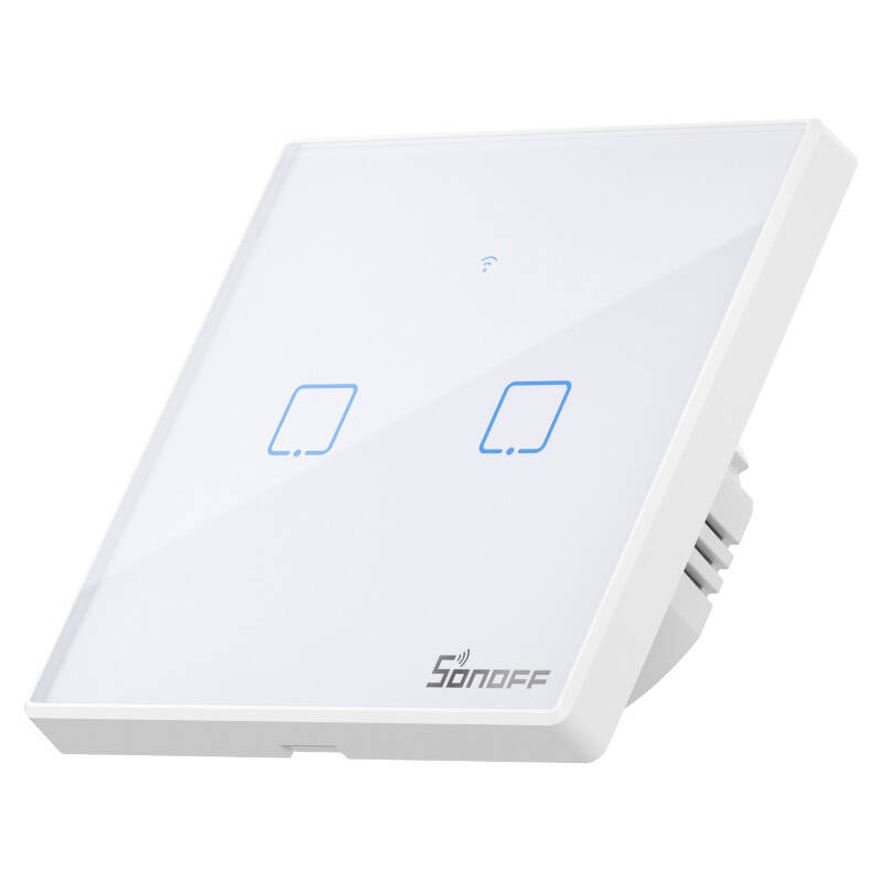 Comutator inteligent WiFi + RF 433 Sonoff T2 EU TX (2 canale) actualizat