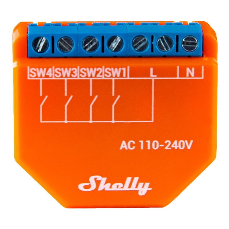 Controler Wi-Fi Shelly PLUS I4, 4 intrari