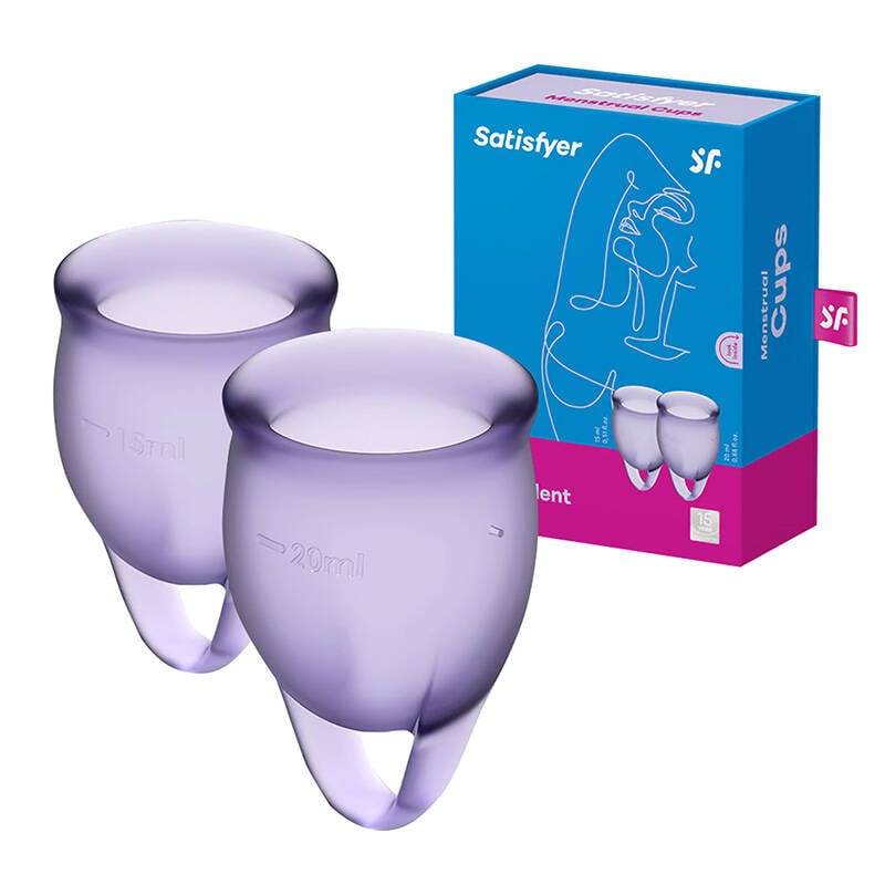 Cupa menstruala Satisfyer Simtiti-va increzatoare (violet)