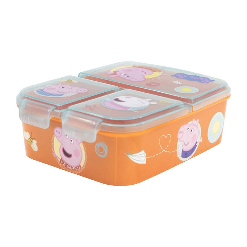 Cutie de pranz pentru copii STOR 13920 3 compartimente Peppa Pig (portocaliu)