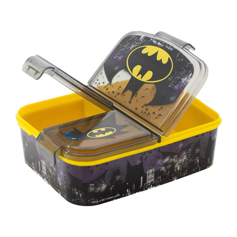 Cutie de pranz pentru copii STOR 85520 3 compartimente Batman (negruandgalben)