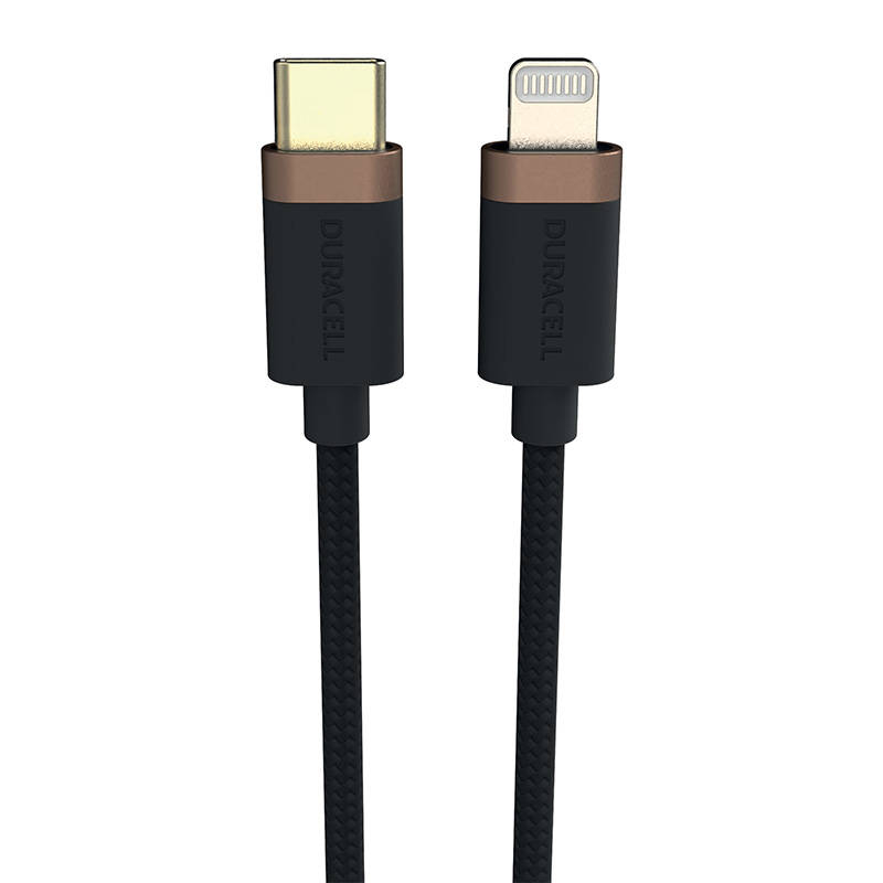 Duracell Cablu USB-C pentru Lightning 1m (negru)