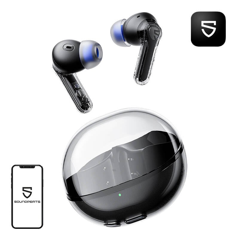 Earphones Soundpeats Clear (black)