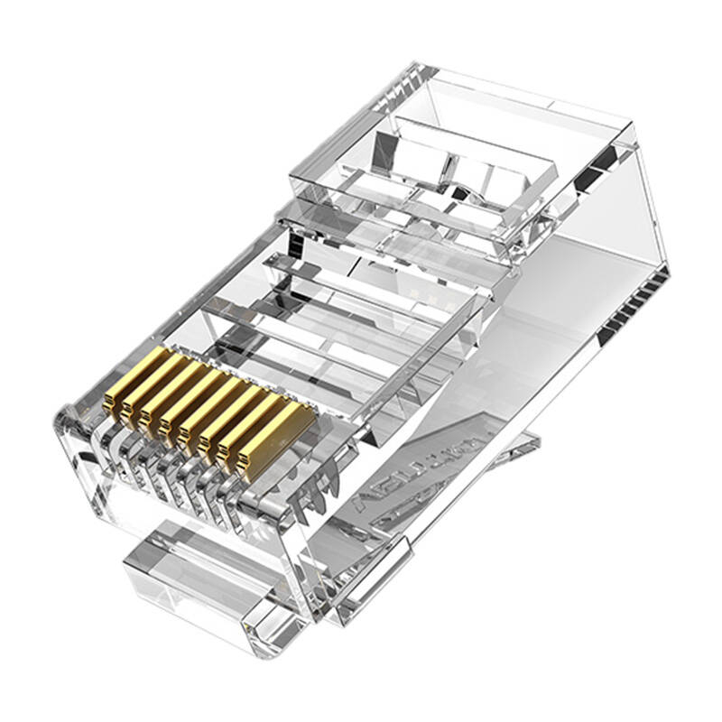 Fisa modulara RJ45 Cat.5E UTP Vention IDBR0-100, transparent, 100 buc.