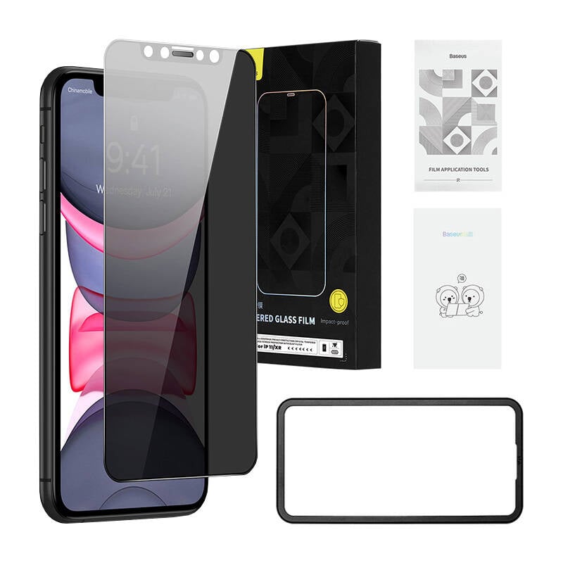 Folie sticla Baseus cu filtru Privacy de 0,3 mm pentru iPhone 11 XR