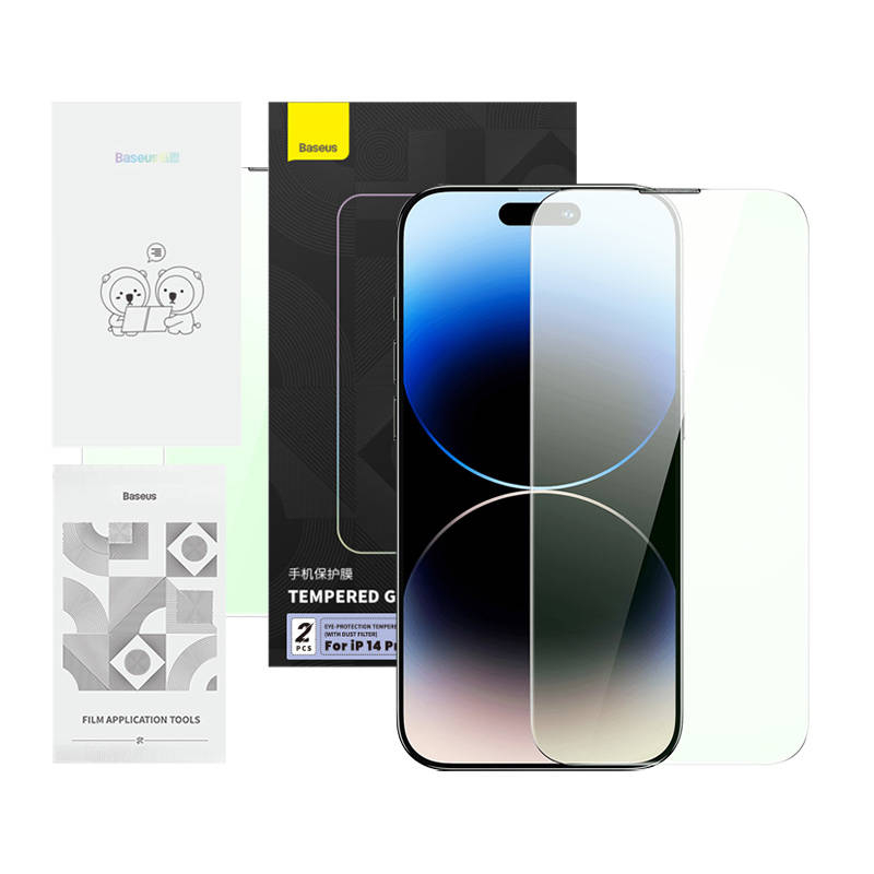 Folie sticla securizata cu filtru de confidentialitate Baseus Crystal Series pentru iPhone 14 Pro