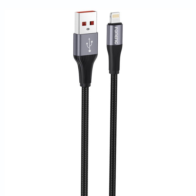 Foneng X112 USB-A to Lightning cable 2.4A, 1m (black)