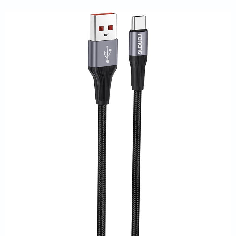 Foneng X112 USB-A to USB-C cable, 3A, 1m (black)