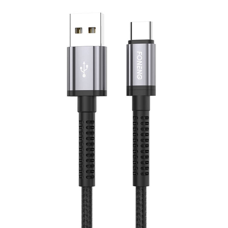 Foneng X83 Cablu USB la USB-C, 2.1A, 1m (negru)