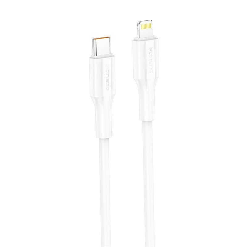 Foneng XS01 PD27W USB-C to Lightning cable, 1m (white)