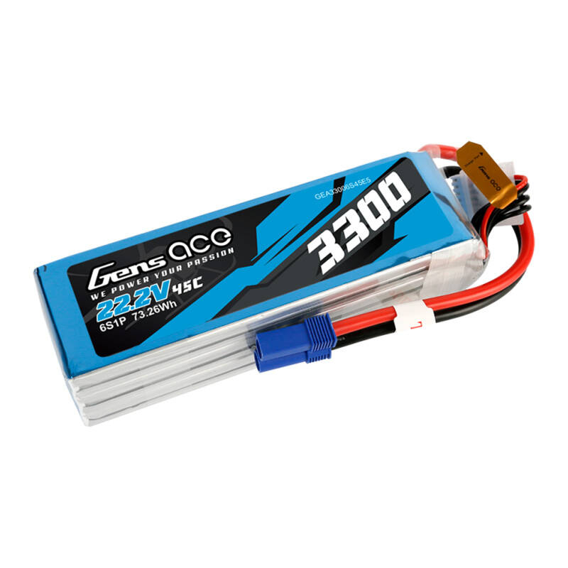 Gens ace 3300mAh 22.2V 45C 6S1P Lipo Battery Pack cu mufa EC5