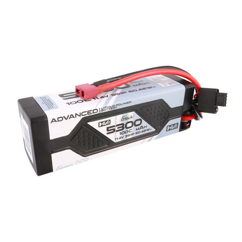 Gens ace Advanced G-Tech 5300mAh 11.4V 3S1P 100C HV auto Lipo Battery Pack Hardcase cu Deans Plug