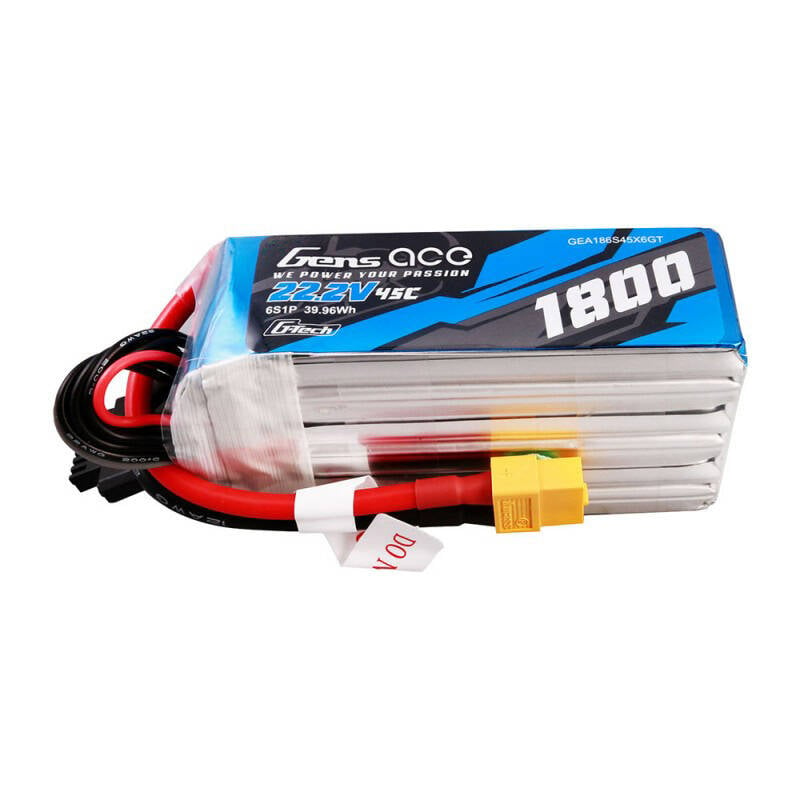 Gens ace G-Tech 1800mAh 22.2V 45C 6S1P Lipo Battery Pack cu XT60 Plug