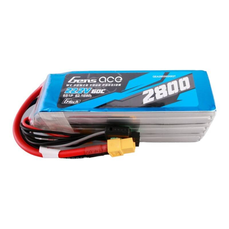 Gens ace G-Tech 2800mAh 22.2V 60C 6S1P Lipo Battery Pack cu mufa XT60