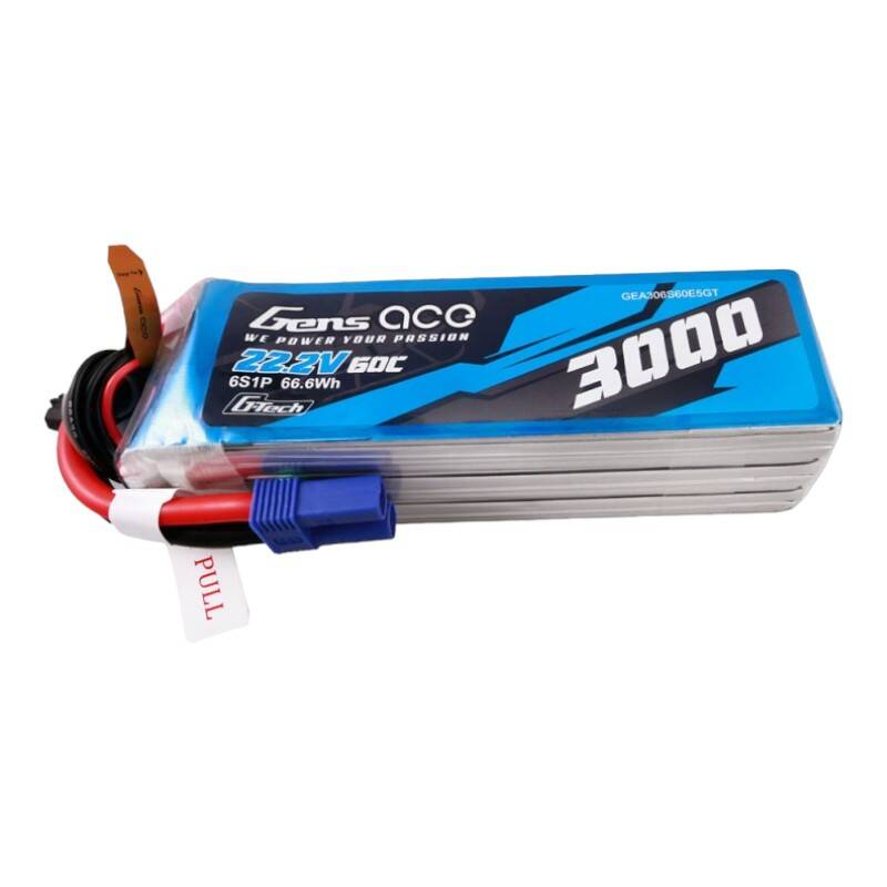 Gens ace G-Tech 3000mAh 22.2V 60C 6S1P Lipo Battery Pack cu mufa EC5