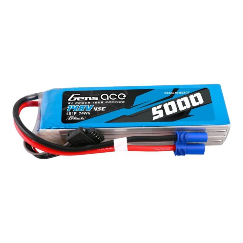 Gens ace G-Tech 5000mAh 14.8V 45C 4S1P Heli Lipo baterie cu EC5 Plug