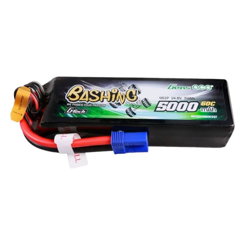 Gens ace G-Tech 5000mAh 14.8V 4S1P 60C Lipo Battery Pack cu EC5 Plug-Bashing Series