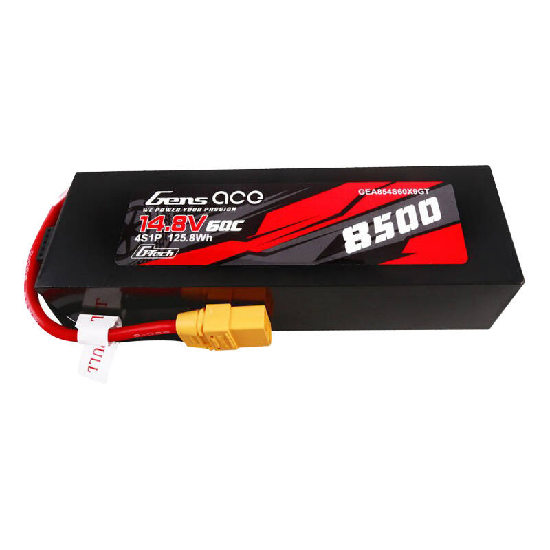 Gens ace G-Tech 8500mAh 14.8V 60C 4S1P Lipo Battery Pack PC Material Case cu XT90 plug