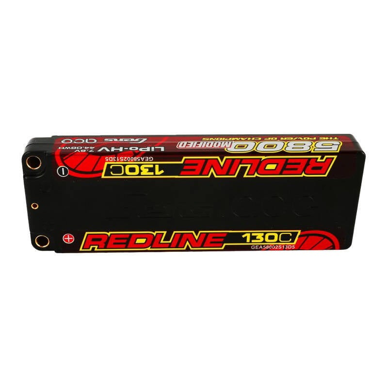 Gens ace Redline Series 5800mAh 7.6V 130C 2S1P HardCase 56 HV Ultra LCG LiPo Battery