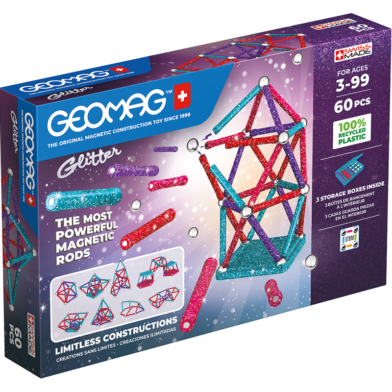 Glitter Reciclat 60-piese GEOMAG GEO-536