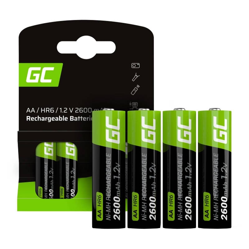 Green Cell Bateriile reincarcabile Sticks 4x AA R6 2600mAh