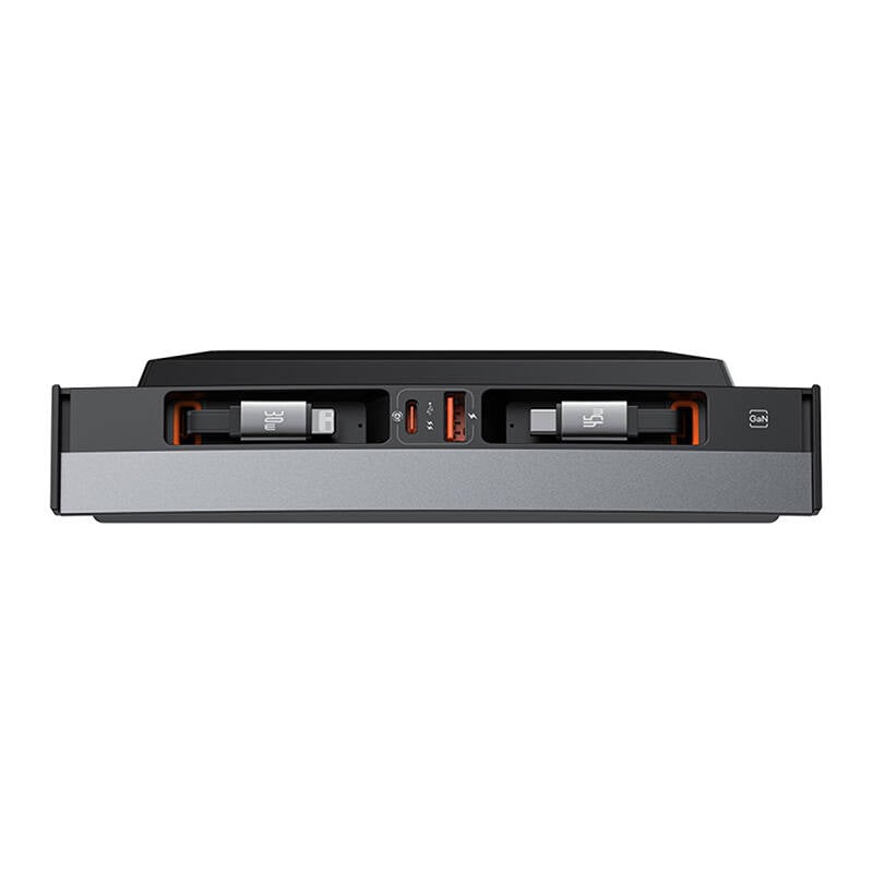 Hub Baseus T-Space cu cabluri USB-C la fulger pentru masini Tesla (negru)