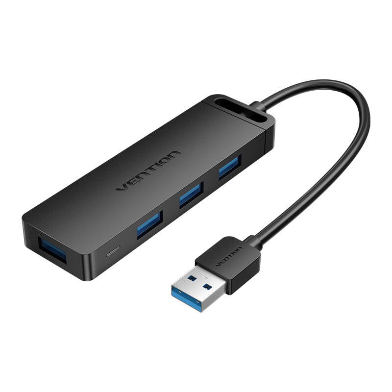 Hub USB 3.0 cu 4 porturi cu sursa de alimentare Vention CHLBF 1m, negru