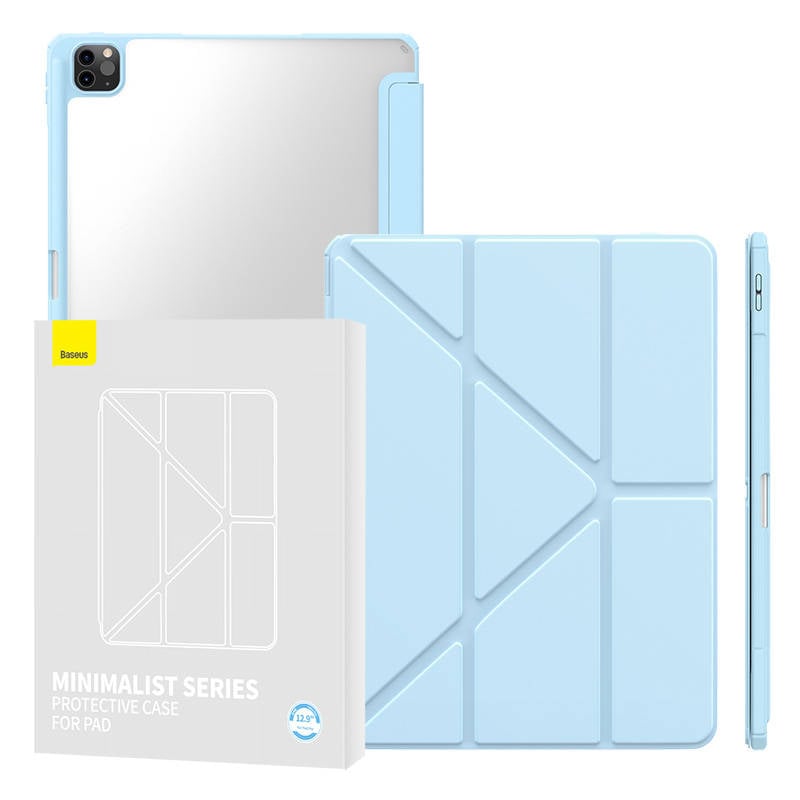 Husa de protectie Baseus Minimalist pentru iPad Pro 12,9 2020 2021 2022 (albastru deschis)