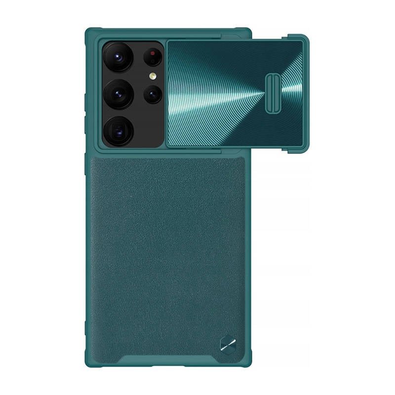 Husa din piele Nillkin CamShield S pentru Samsung Galaxy S23 Ultra (verde exuberant)