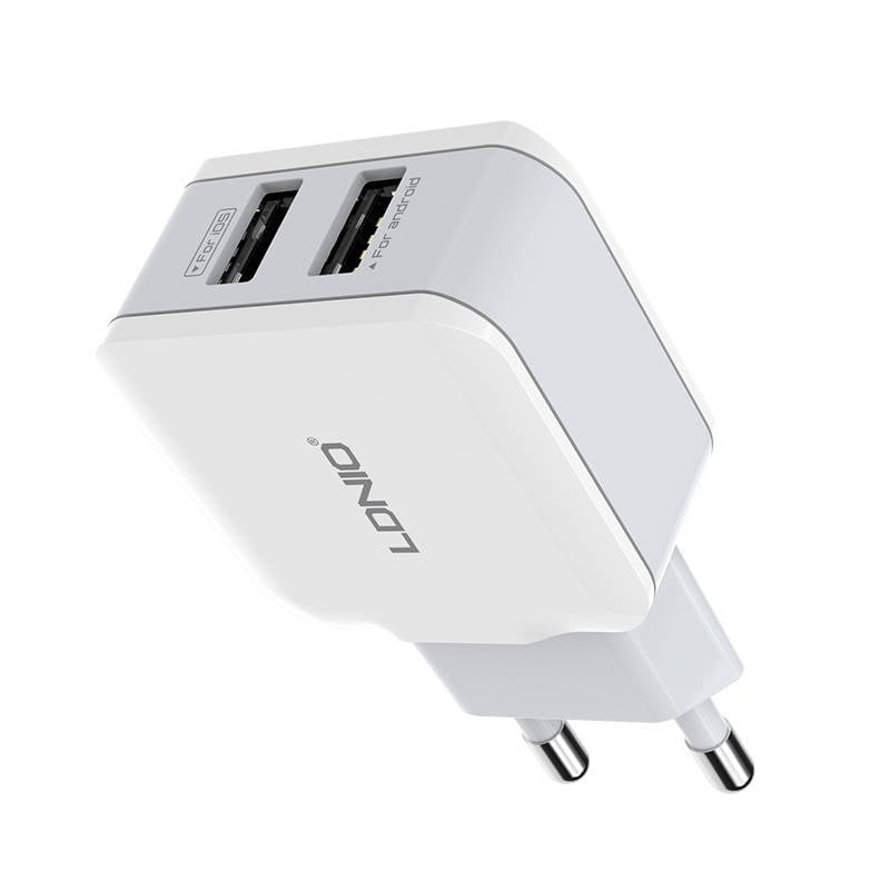 Incarcator de perete LDNIO A2202, 2x USB, 12W (alb)