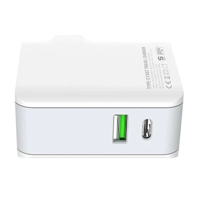 Incarcator de perete LDNIO A4403C USB, USB-C 20W + cablu Lightning