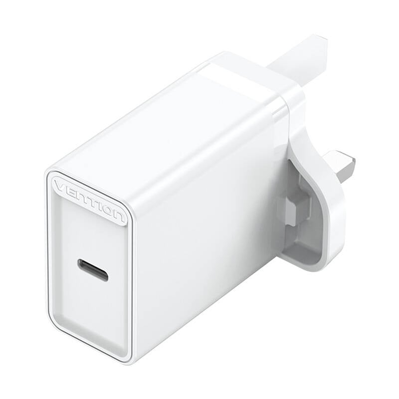 Incarcator de perete USB-C Vention FADW0-UK 20W UK Alb